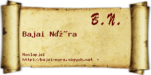 Bajai Nóra névjegykártya