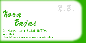 nora bajai business card